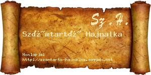 Számtartó Hajnalka névjegykártya