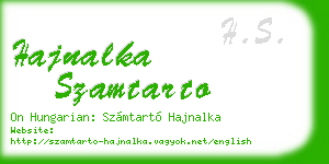 hajnalka szamtarto business card